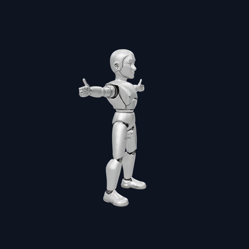 Silver Robot Humanoid model pack